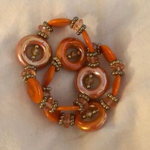 Orange bracelets (set of 2)
